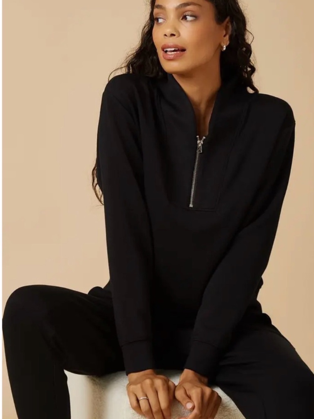 Softies Athleisure DreamTech 1/4 Zip Sweatshirt size small